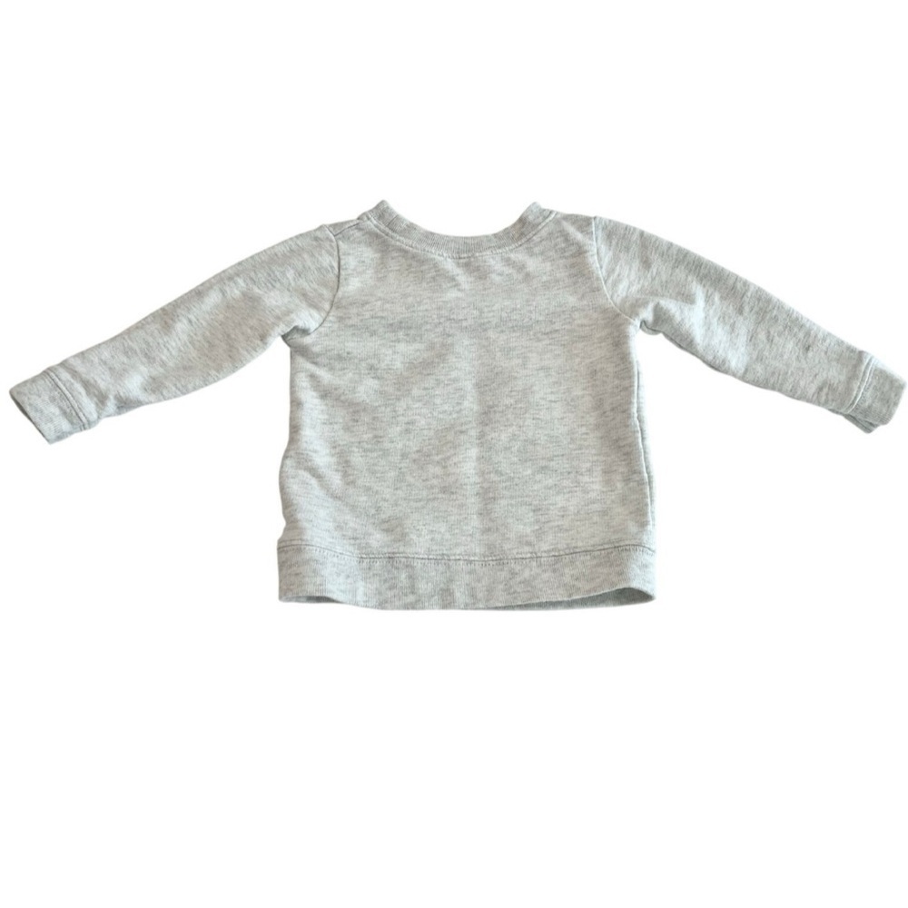 ⚡️4/$20⚡️Carter’s Gray Butterfly “Be Unique” Sweatshirt | Baby Girl 12 MTH - Picture 2 of 5